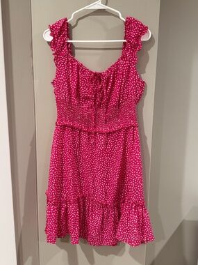 Pretty Hot Pink Dress Sz L